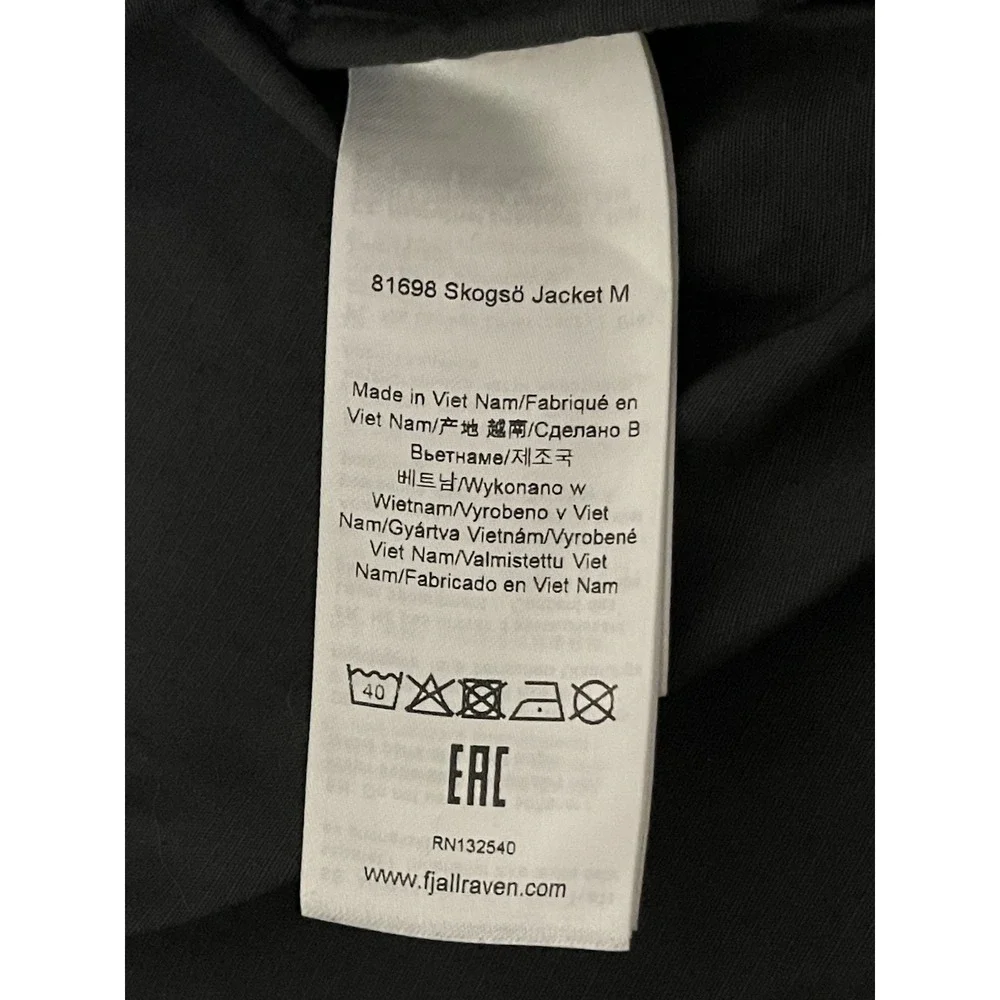 Fjallraven Skogso Jacket G-1000 Men's Size M Black